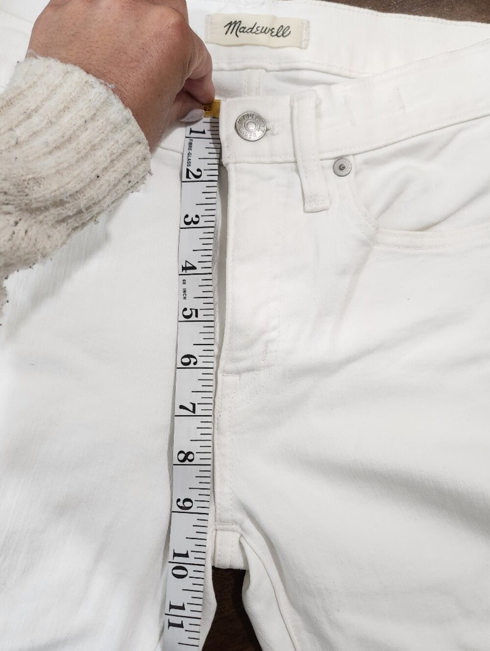 Madewell Womens White High Rise Skinny Jeans - Picture 7 of 8